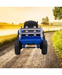 homfan 12V Kids Electric Ride-On Tractor with Trailer