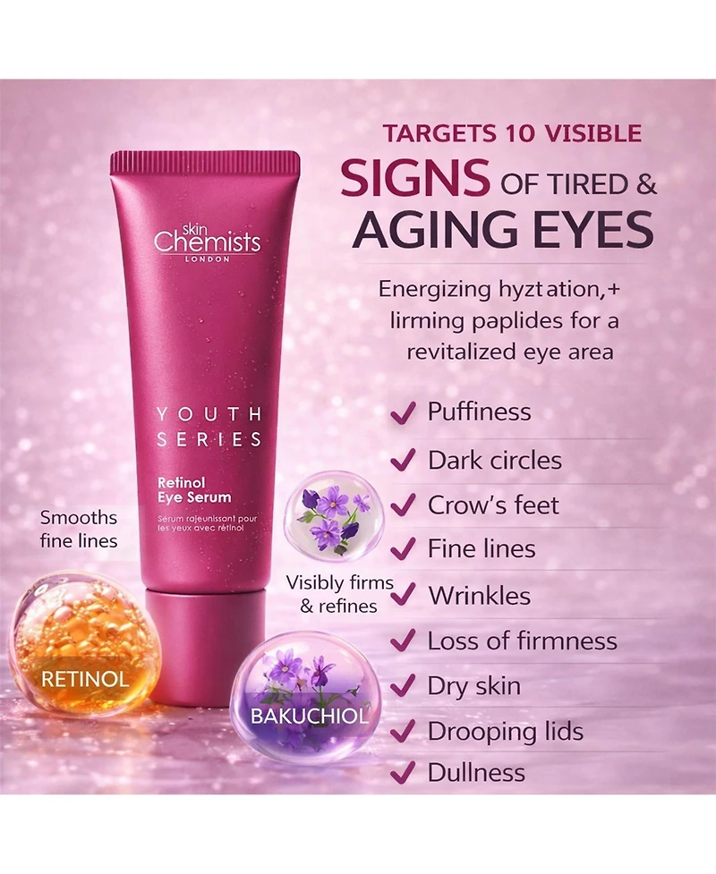 skinChemists Retinol & Bakuchiol Eye Serum 15ml