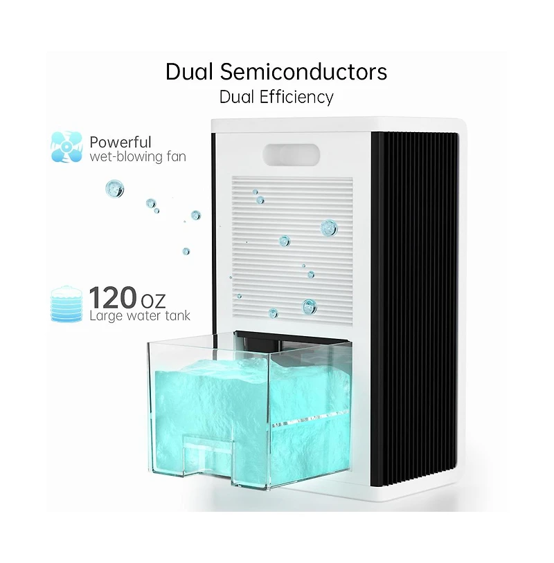 Topteng Dehumidifier with 120oz Tank – Covers 1,000 sq ft, Auto Shut Off & Touch Screen