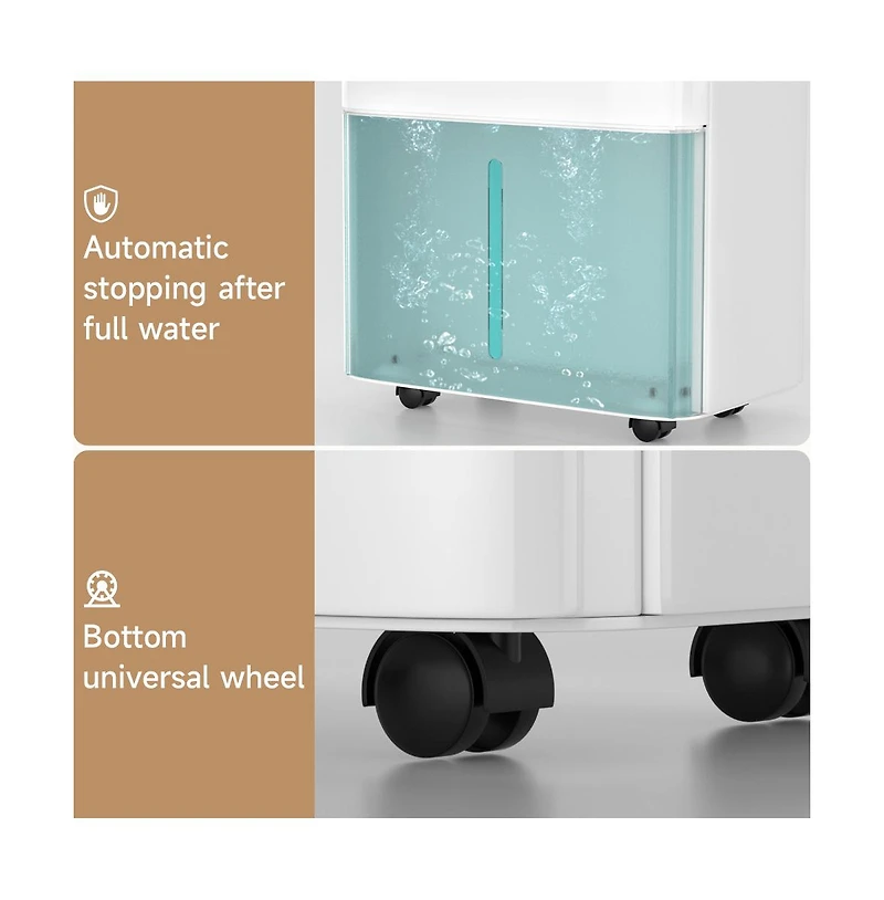 Topteng 25-Pint Dehumidifier with Drain Hose - Covers 2500 sq ft, Auto Shut Off
