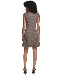 Karl Lagerfeld Paris Women's Collared Pleated Short Dress
