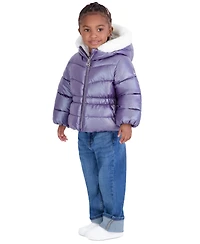 Michael Kors Toddler Girls' 2T-5T Pearlized Peplum Long-Sleeve Puffer Jacket
