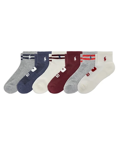 Polo Ralph Lauren Women's Varsity Polo 1967 Crew Socks, 6-Pack