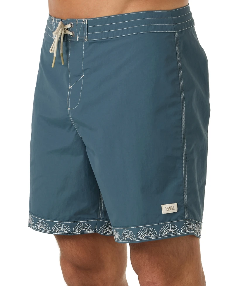 O'Neill Men's Fixed Waist Board Shorts, 8" Inseam