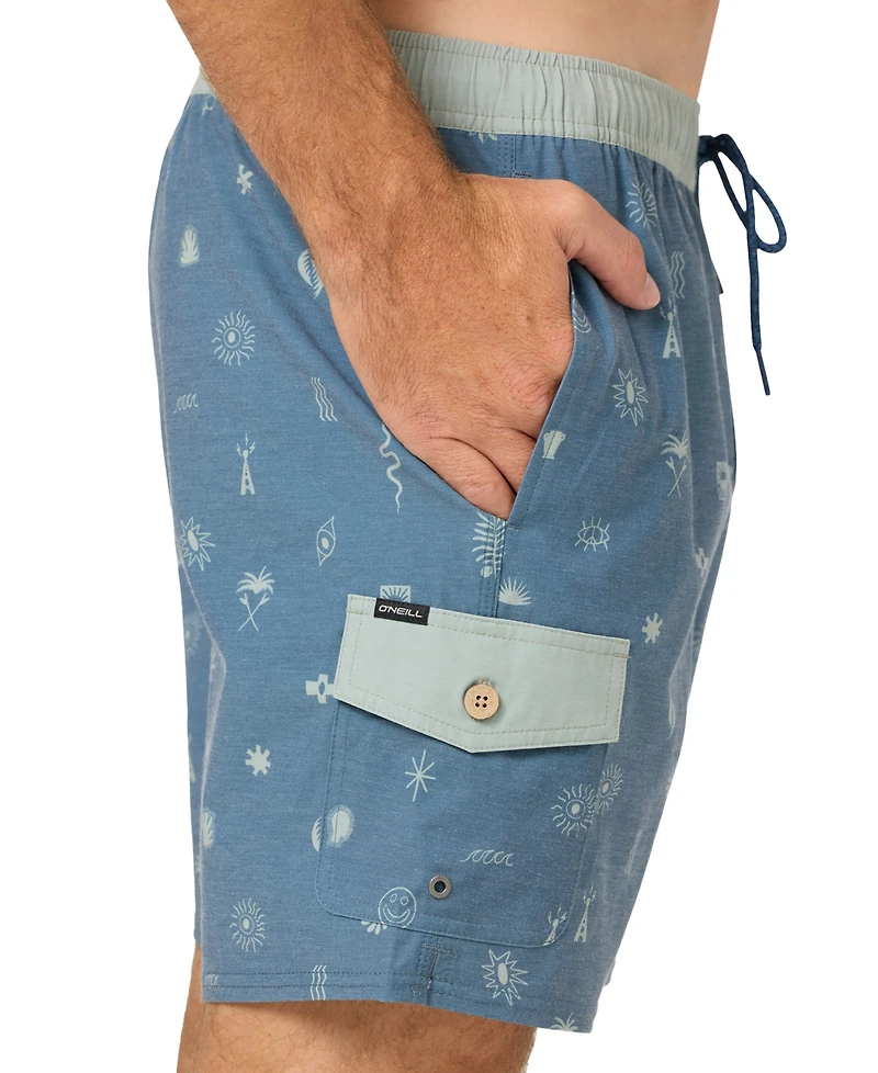 O'Neill Men's Hermosa Retro Slim-Fit Swim Trunks