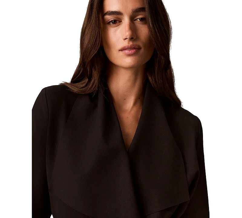 Calvin Klein Women's Collared Neck Belted Jacket