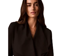 Calvin Klein Women's Collared Neck Belted Jacket