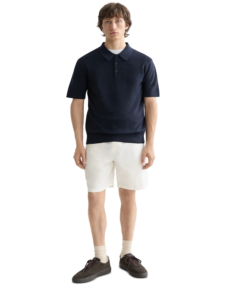 Scotch & Soda Men's Structured Knitted Short-Sleeve Polo Shirt