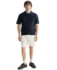 Scotch & Soda Men's Structured Knitted Short-Sleeve Polo Shirt