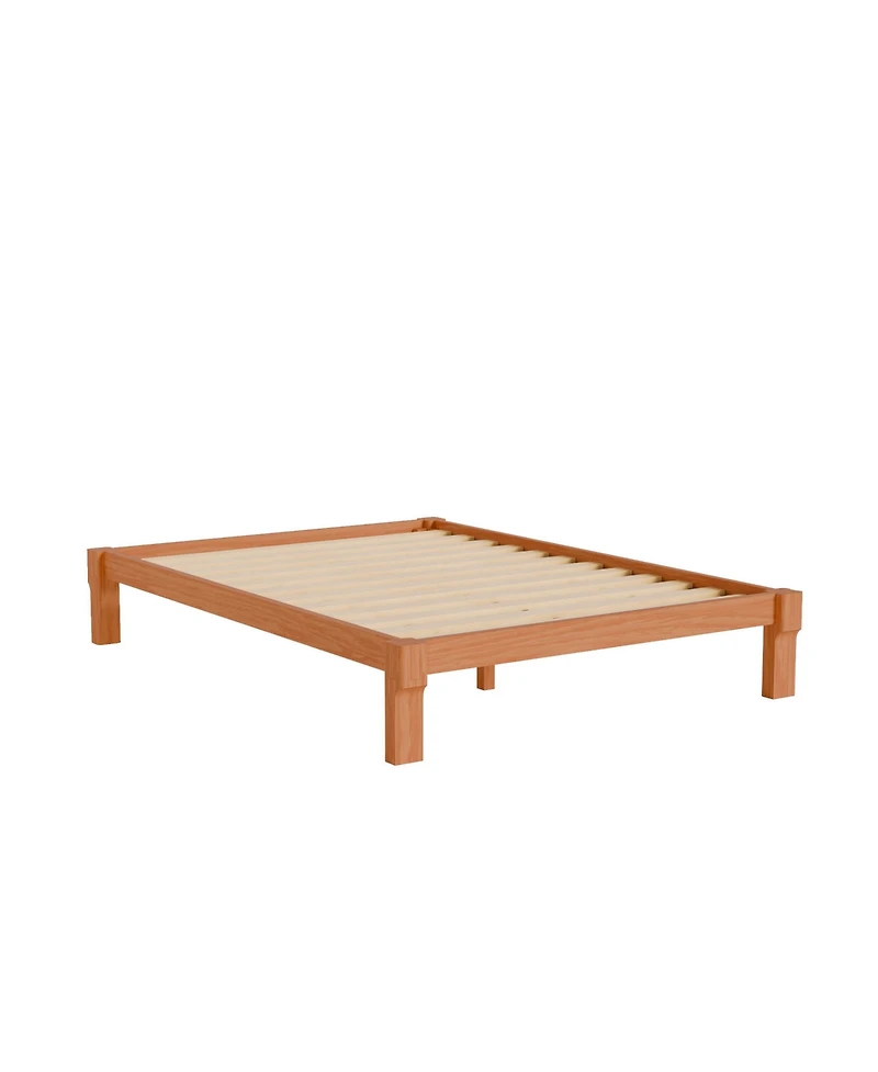 Flexispot Kana Japanese Joinery Solid Wood Platform Bed Frame with Slat Support