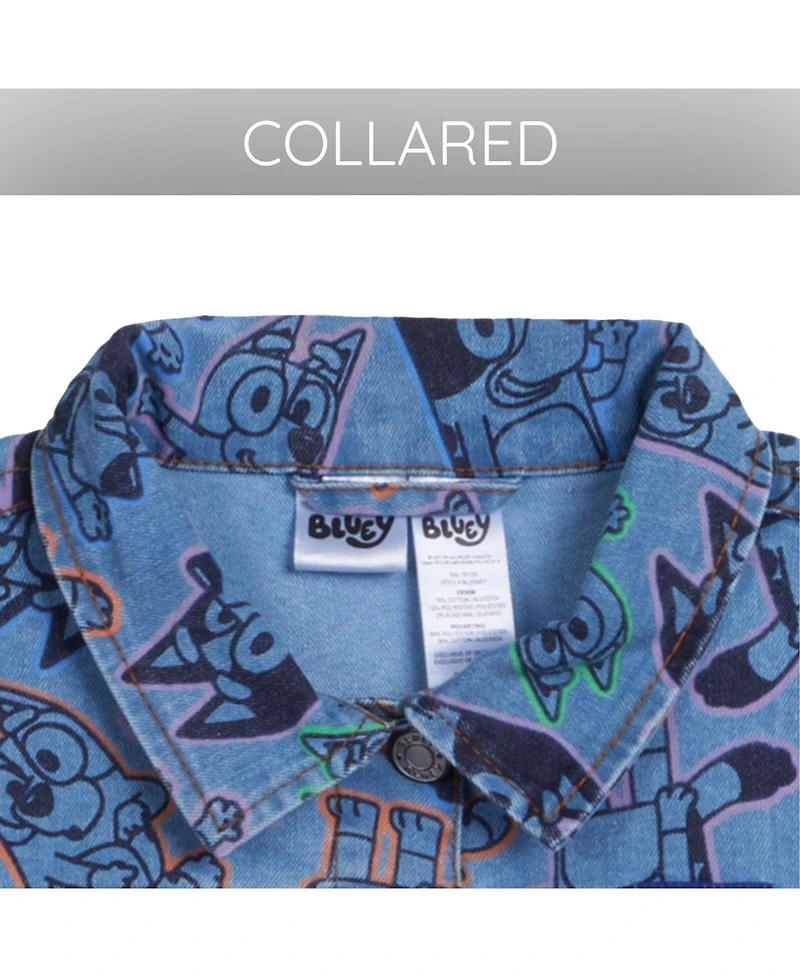 Bluey Toddler Girls (2T-5T) Denim Jacket