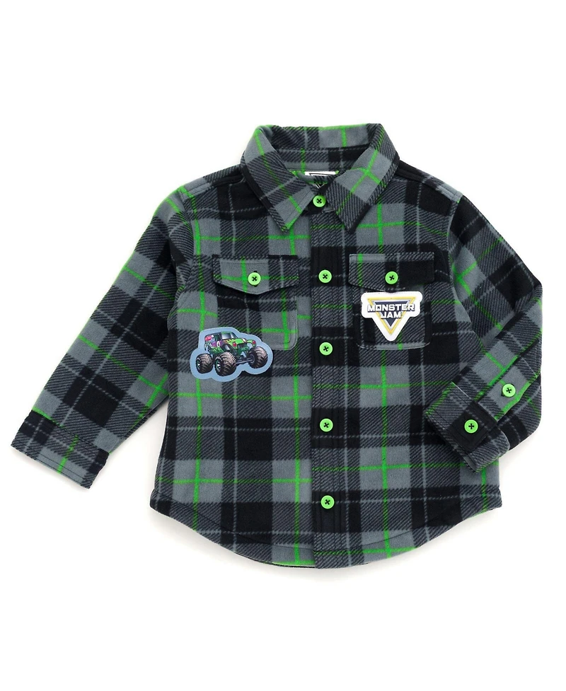Monster Jam Toddler Boy's (3T-5T) Button Front Shacket