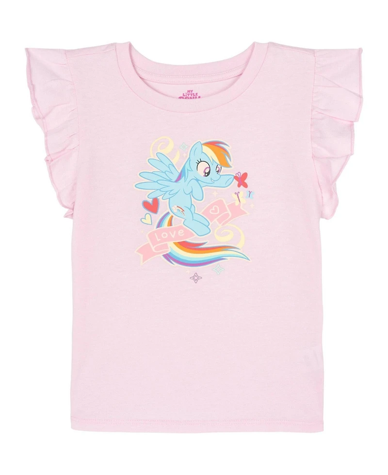 My Little Pony Toddler Girls' 2T-4T Satin Skirt and Top Set with Bag