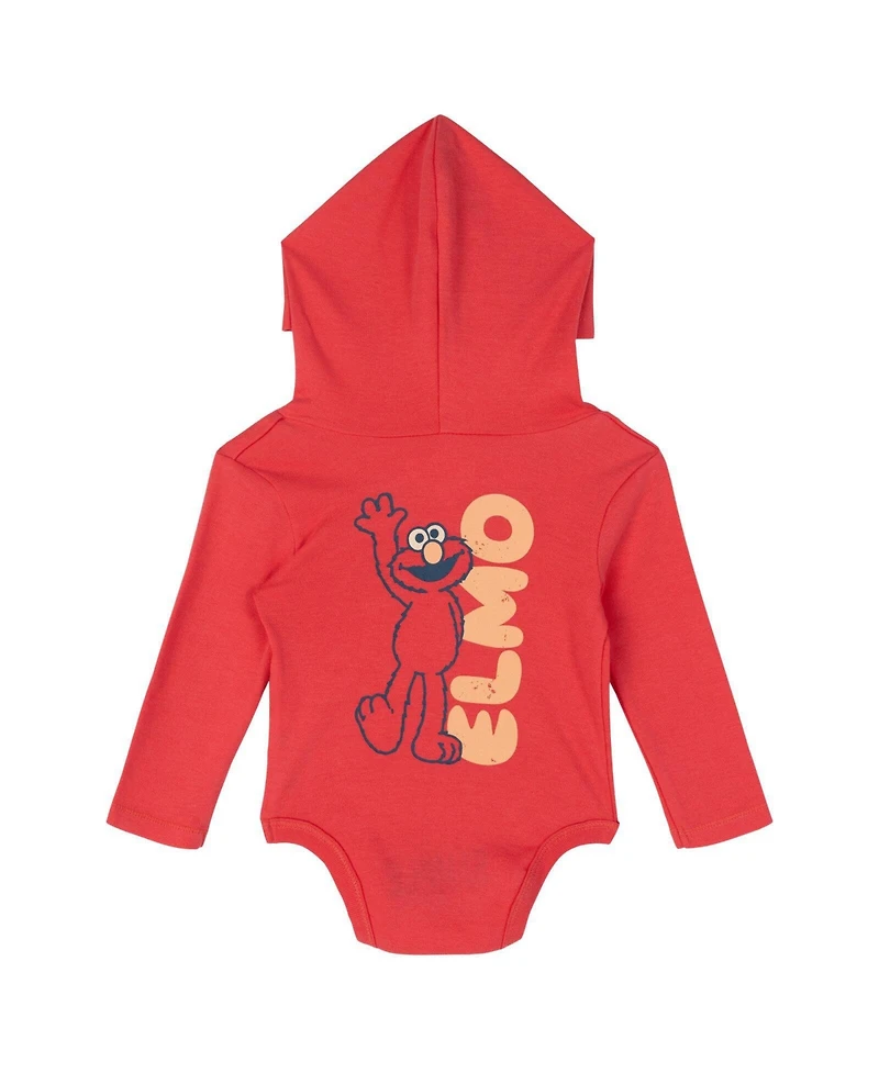 Sesame Street Baby Boys' ( new born to 24 M ) Cosplay 3-Pack Hooded Bodysuits