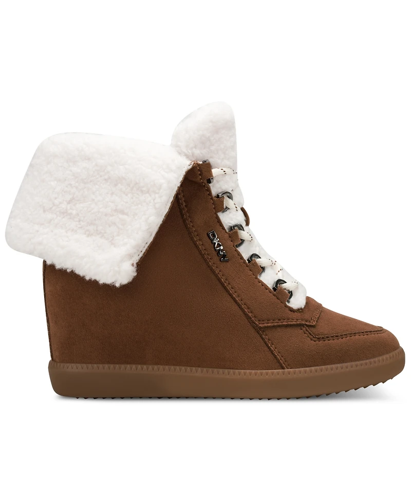 Dkny Women's Salvadora Lace-Up Wedge Sneakers