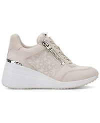 Dkny Women's Kalina Lace-Up Wedge Sneakers