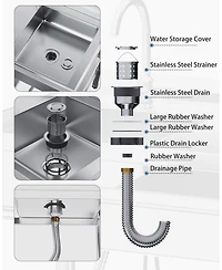 Aecojoy Stainless Steel Utility Sink