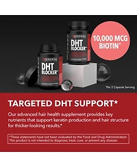 Havasu Nutrition Dht Blocker for Men with Biotin 10000mcg Saw Palmetto and Msm Hair Support, 30 Servings