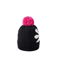 Deux par Deux Girl's Winter Knit Hat with Pompom