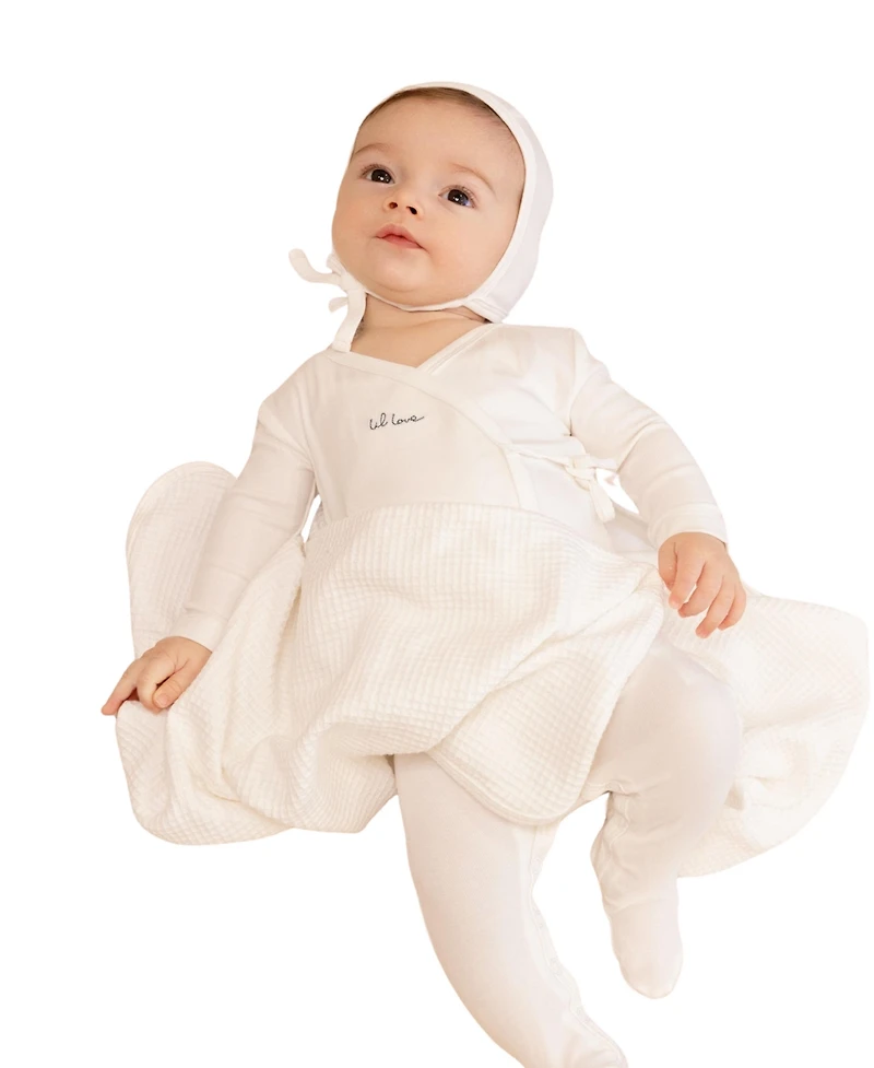 NoggiWear Baby ( 1m to 9m ) Lil Love Embroidered Wrap Footie