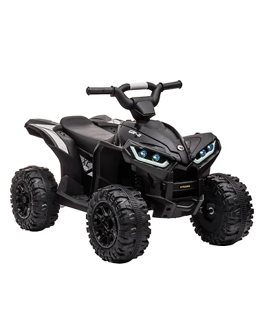 homfan Kids Atv, 12V Ride On Toy Battery Powered 4 Wheeler Quad Car, Electric Atv with Remote Control, Music, Horn, Monitor Display