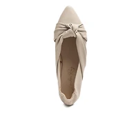 London Rag norma knot detail elasticated ballet flats