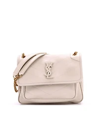 Pre-Owned Saint Laurent Baby Niki Chain Flap Bag Matelasse Chevron Leather