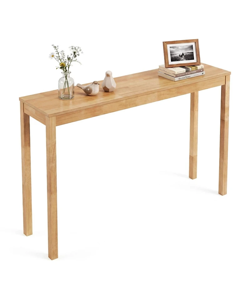 Slickblue Farmhouse Console Table with Thick Top Wooden Design