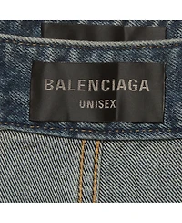 Pre-Owned Balenciaga Men's Denim Apron Skirt Docking Pants