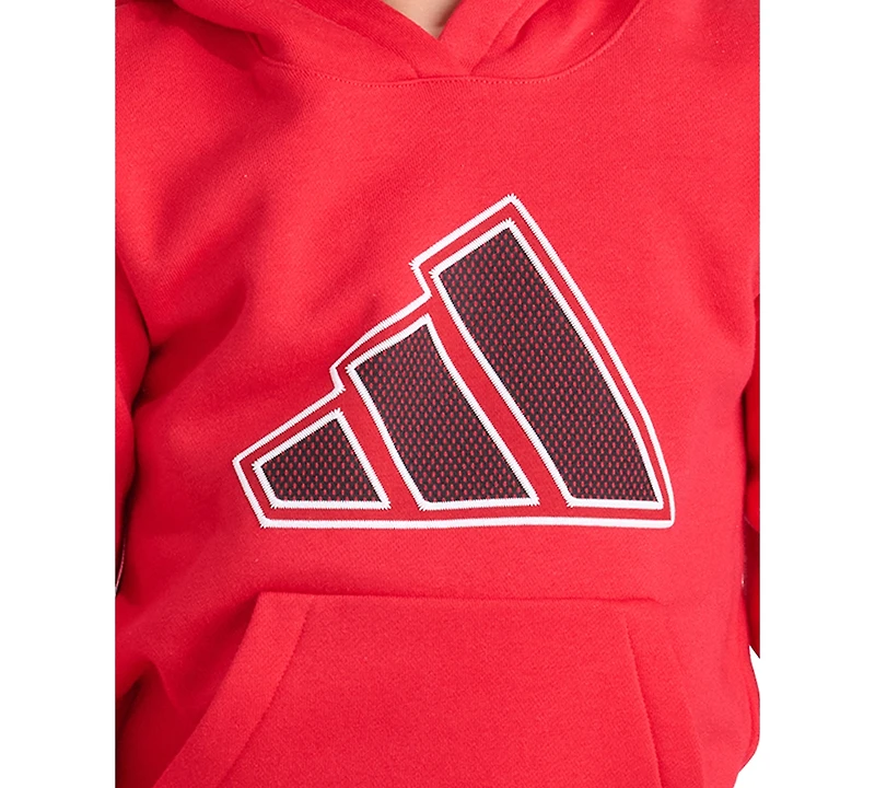 adidas Boys' 2T-7 Long-Sleeve Graphic Sweatshirt and Jogger, 2-Piece Set