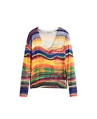Desigual Women's Fine Knit Printed Sweater