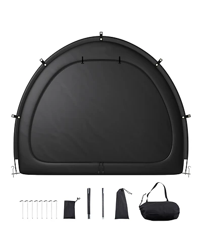 Vevor Outdoor Bike Storage Tent Fan-Shaped Waterproof Bike Tent for 4 to 5 Bikes