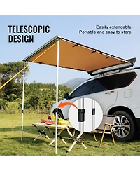 Vevor Vehicle Awning 4.6'x6.6' Shade Coverage Car Side Awning PU3000 mm UV50+