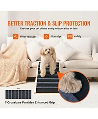 Vevor Dog Ramp Folding Pet Ramp 39.3" Long Ramp 15"-22" Adjustable Height