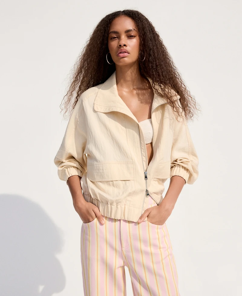 Mango Women's Striped Balloon Jeans