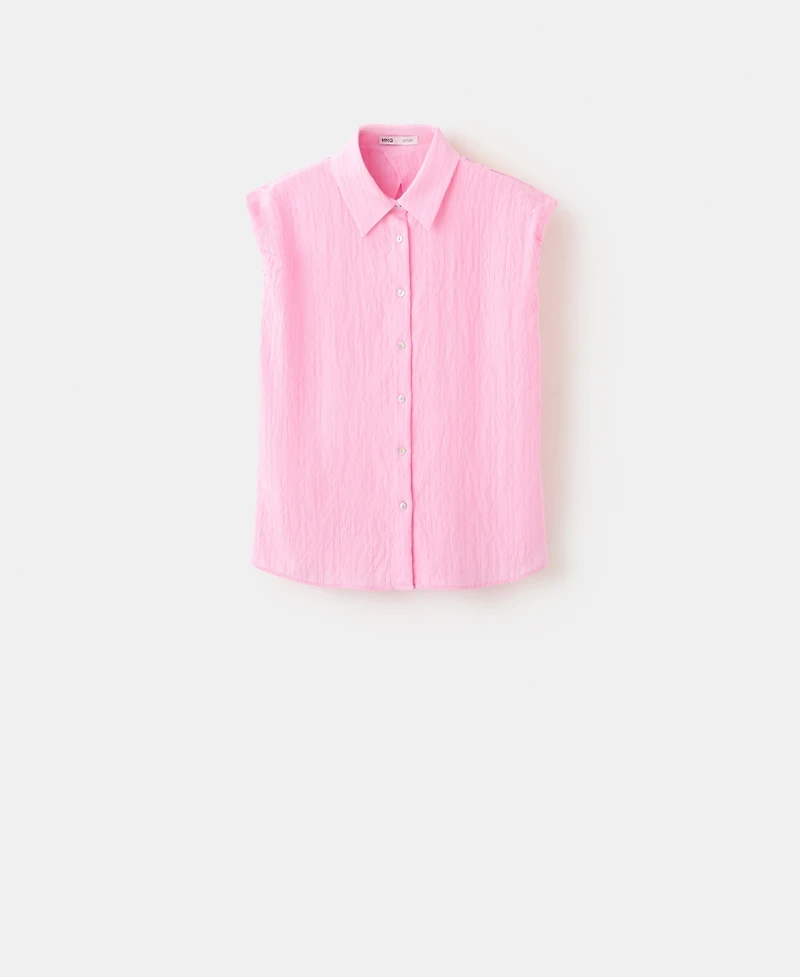 Mango Women's Embroidery Striped Shirt