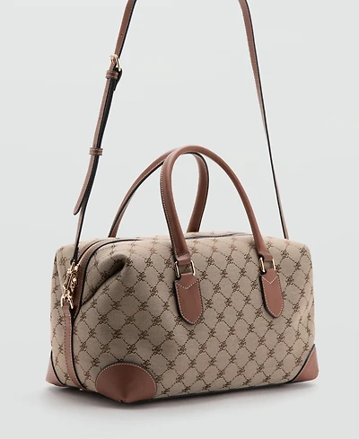 Mango Women's Logo Jacquard Bowling Bag