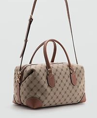 Mango Women's Logo Jacquard Bowling Bag