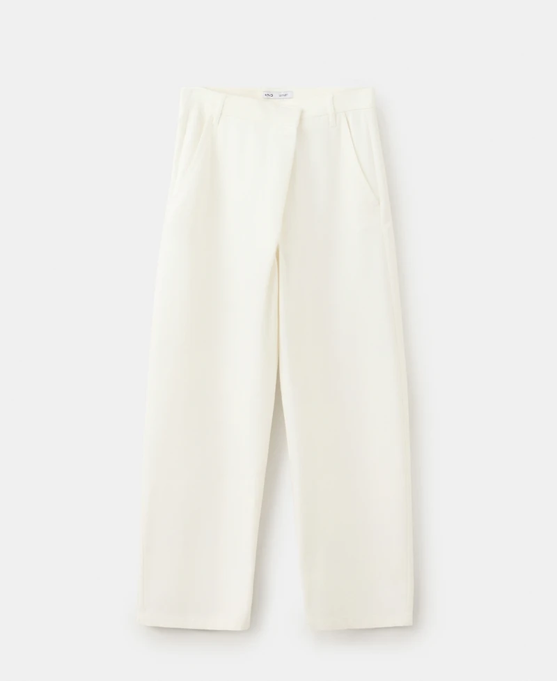 Mango Women's Asymmetrical Cotton Pants