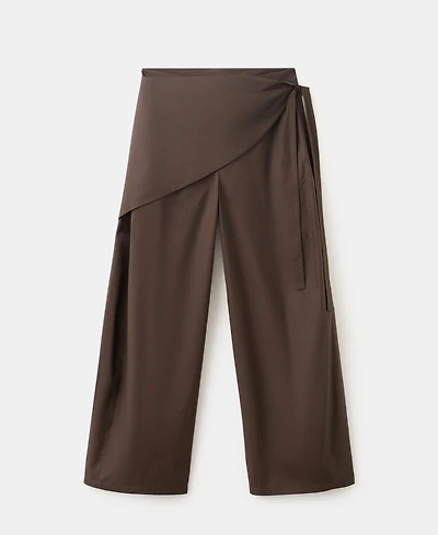 Mango Women's Removable Scarf Straight Pants