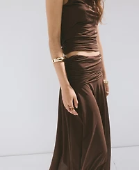 Mango Women's Asymmetrical Chiffon Skirt