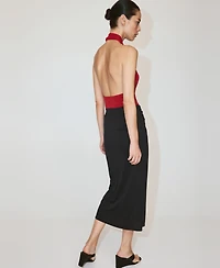 Mango Women's Fitted Ruched Skirt