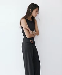 Mango Women's Resin Applique Combined Jumpsuit