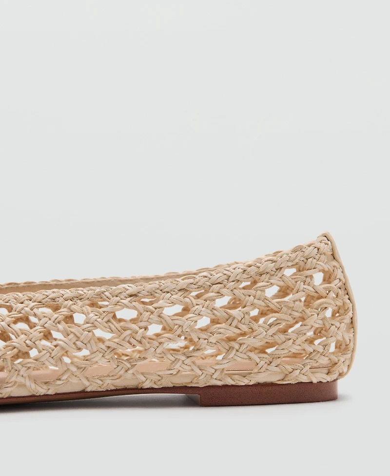 Mango Women's Braided Ballet Flats