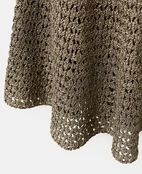 Mango Women's Lurex Detail Crocheted Dress