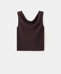 Mango Women's Bead Detail At The Back Textured Top