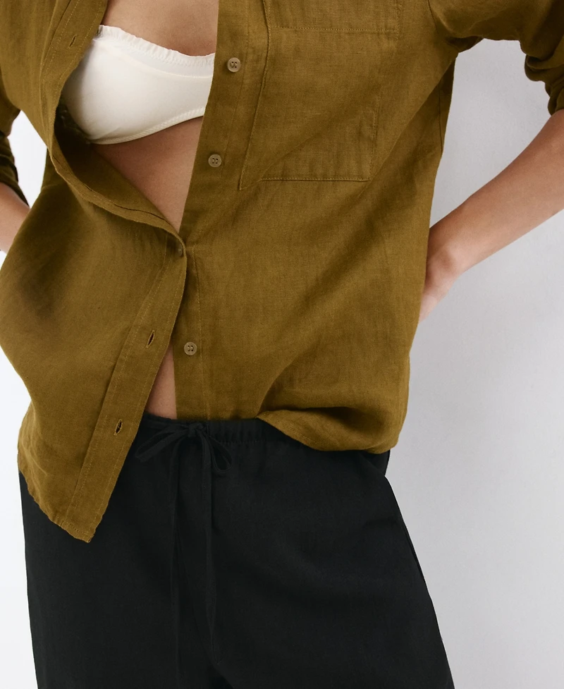 Mango Women's Straight Mid-Rise Pants