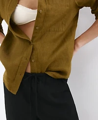 Mango Women's Straight Mid-Rise Pants