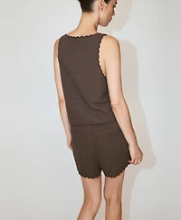Mango Women's Ties Double Gauze Top