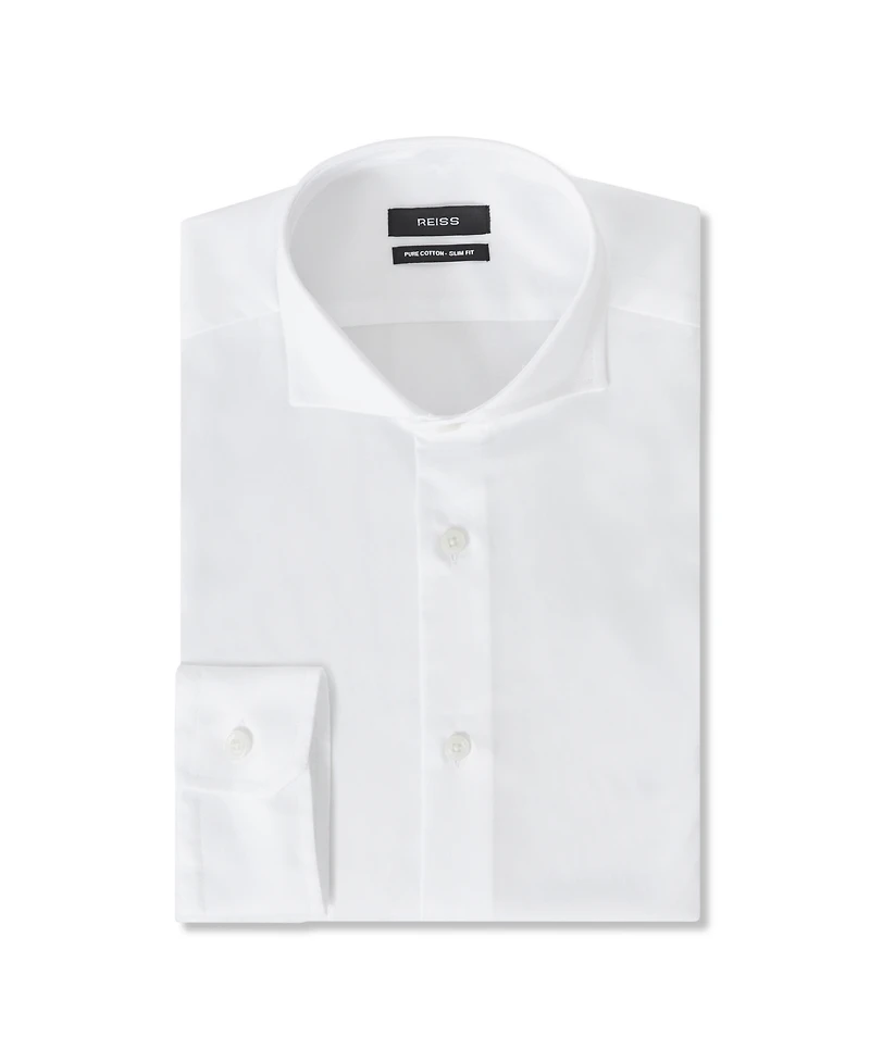 Reiss Men's Storm Slim Cotton-Twill Two-Fold Slim-Fit Dress Shirt